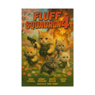 Fluff Squadron: Whimsical Cat Art Poster for Cat Lovers, Vintage Pet Wall Decor, Cute Animal Print for Home or Office, Ideal Gift for Cat Owners, [...]